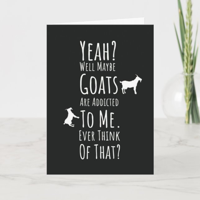 Tarjeta Funny Goat Cards Humor Farm Humorous Animal Pun (Anverso)