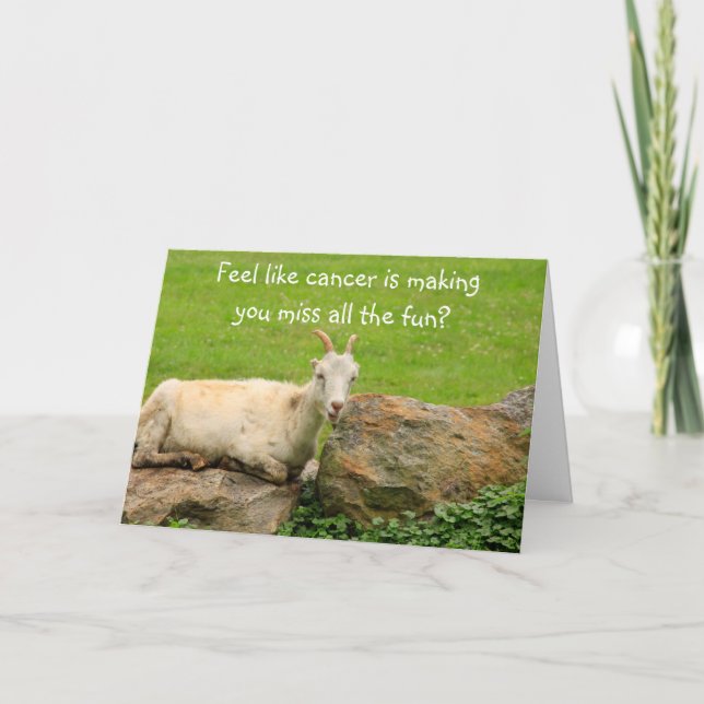Tarjeta Funny Goats Cancer Support Card (Anverso)