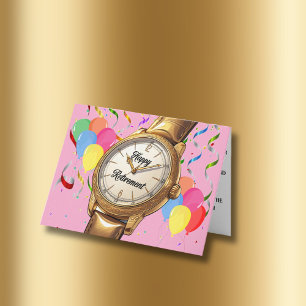 Tarjeta Funny Gold Watch celebra el retiro