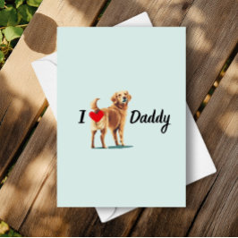 Tarjeta Funny Golden Retriever Dog Bum Butt Fathers Day