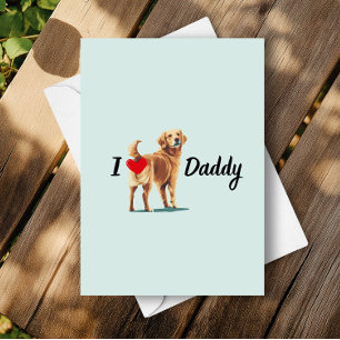 Tarjeta Funny Golden Retriever Dog Bum Butt Fathers Day