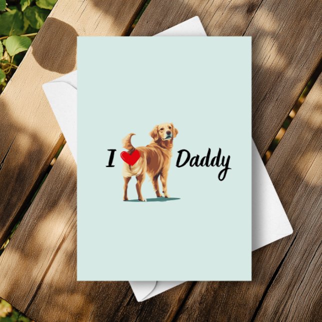 Tarjeta Funny Golden Retriever Dog Bum Butt Fathers Day (Subido por el creador)