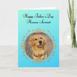 Tarjeta Funny Golden Retriever gobierna el Día de los Padr