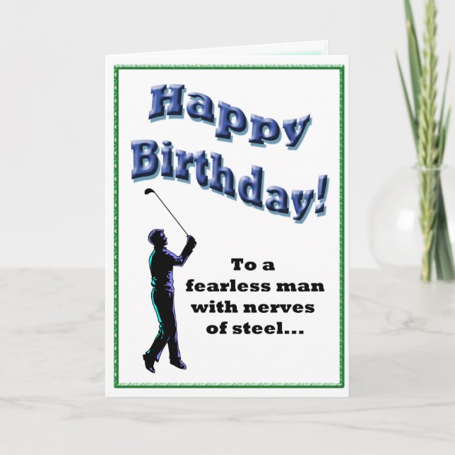 Tarjeta Funny Golf Birthday Card (Anverso)