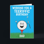 Tarjeta Funny Golf Birthday Card Nombre personalizado<br><div class="desc">Desee a un amante del golf un brthday "teeriffic" con esta divertida tarjeta de cumpleaños con temática de golf personalizada.

Digitalmente dibujado a mano y diseñado por Cupsie's Creations.</div>