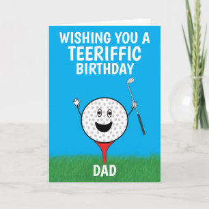 Tarjeta Funny Golf Birthday Card Nombre personalizado