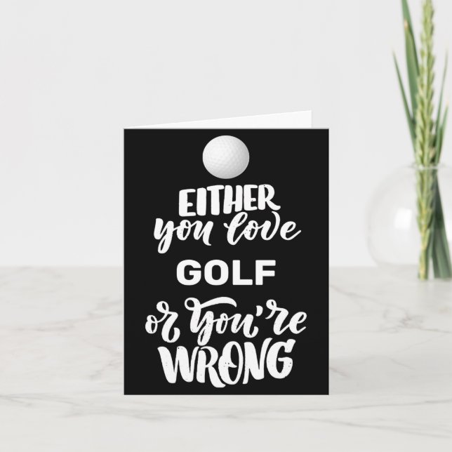 Tarjeta Funny Golf Love Golfing Golfer  (Anverso)