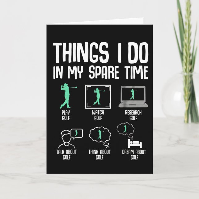Tarjeta Funny Golf Lover Spare Time Golfer Life Course  (Anverso)