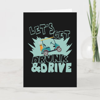 Tarjeta Funny Golf Outfit Drunk And Drive Golf Caddy