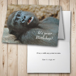 Tarjeta Funny Gorilla Birthday