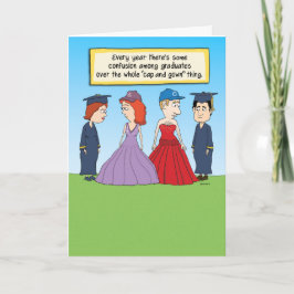 Tarjeta Funny Graduation Cap and Gown card