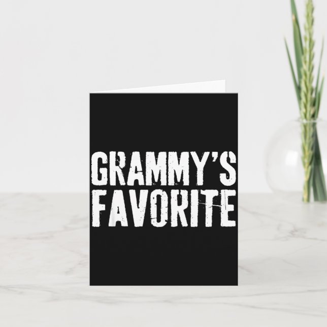Tarjeta Funny Grammy’s Favorite Funny Grandparent Granhild (Anverso)