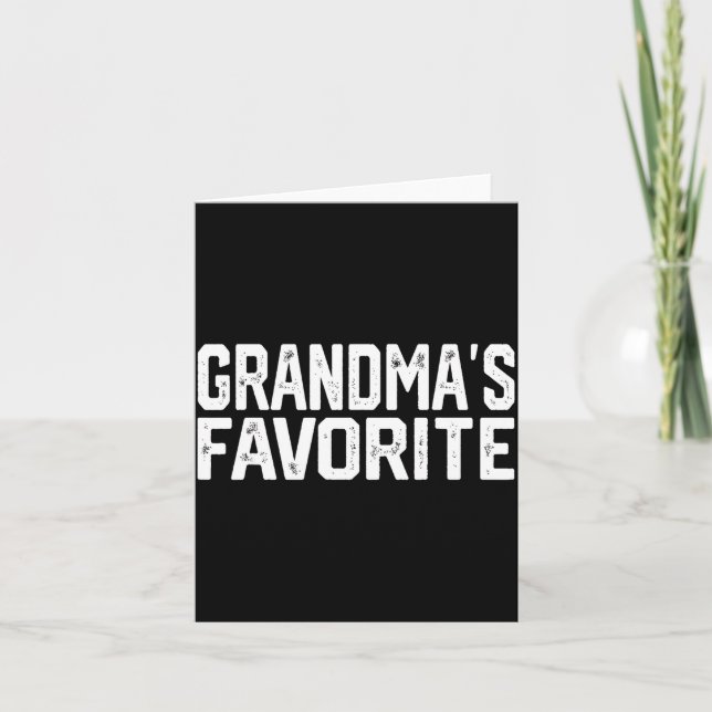 Tarjeta Funny Grandma's Favorite Grandparent Granhild  (Anverso)
