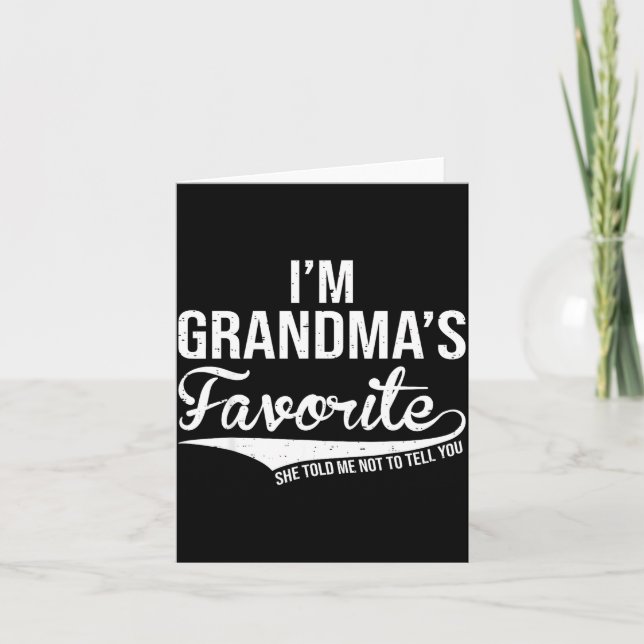 Tarjeta Funny Grandma's Favorite Grandson &amp; Granddaugh (Anverso)
