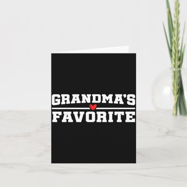 Tarjeta Funny Grandparent Favorite Granhild  (Anverso)