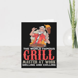 Tarjeta Funny Grill Master Bbq Amantes Foodies Chef Fumado