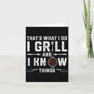Tarjeta Funny Grilling Bbq Barbacoa Fumador De Carne Gr
