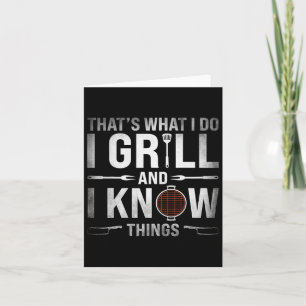 Tarjeta Funny Grilling Bbq Barbacoa Fumador De Carne Gr