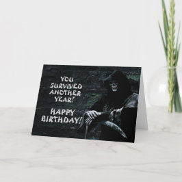 Tarjeta Funny Grim Reaper Cumpleaños