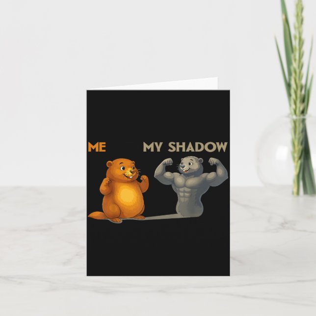 Tarjeta Funny Groundhog Day  (Anverso)