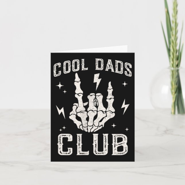 Tarjeta Funny Guay Dads Club Retro Skeleton Dad (Anverso)