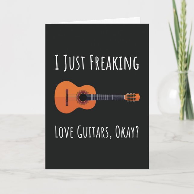 Tarjeta Funny Guitar Lover Cards Guitarist Music Player (Anverso)