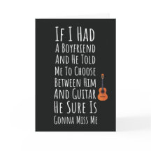 Funny Guitar Player Cards For Women Guitarist Girl