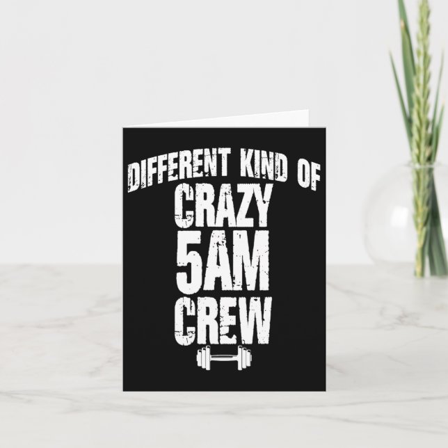 Tarjeta Funny Gym Lover Workout Squad 5am Crew Ejercicio C (Anverso)