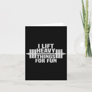 Tarjeta Funny Gym Pun Halterofilia Equipo muscular