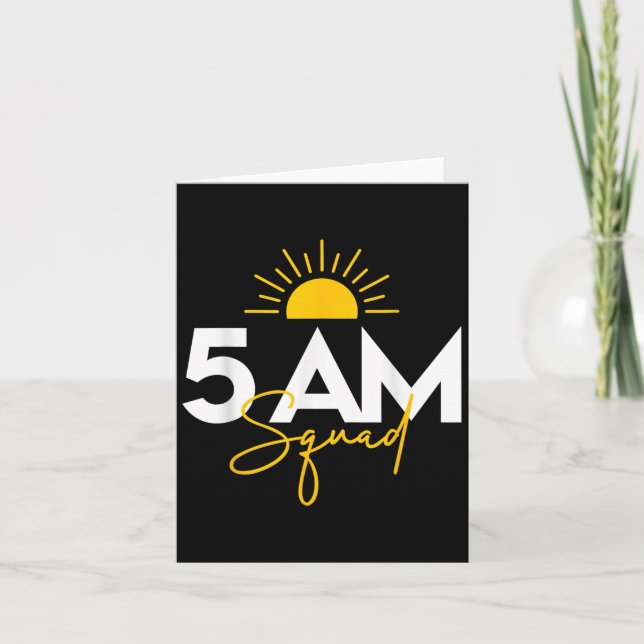 Tarjeta Funny Gym Workout Lovers Fitness Crew - 5 Am Squad (Anverso)