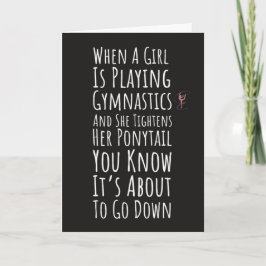 Tarjeta Funny Gymnastics Card For Teen Girls Women Gymnast