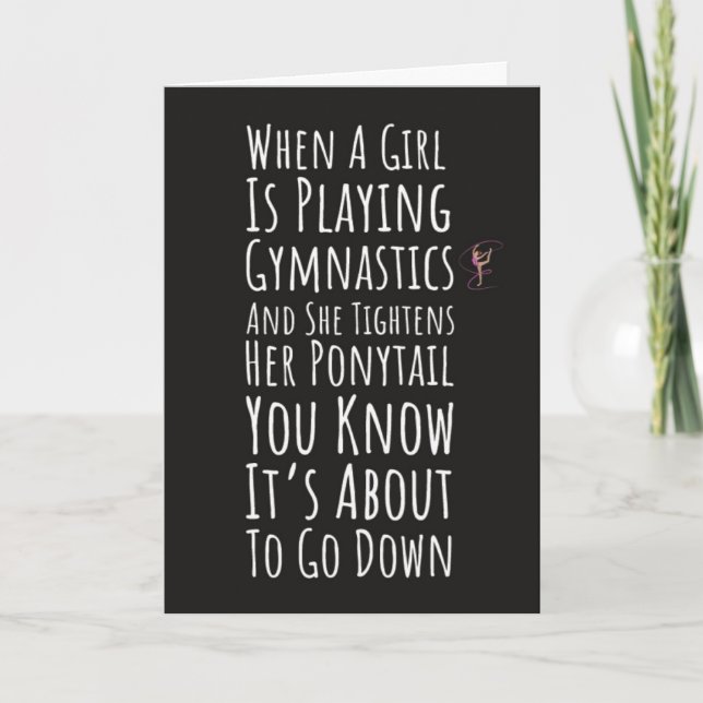 Tarjeta Funny Gymnastics Card For Teen Girls Women Gymnast (Anverso)