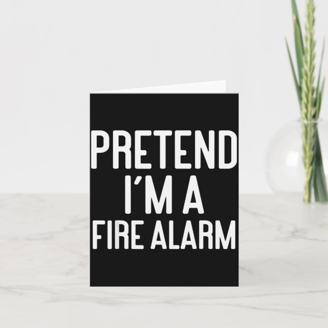 Tarjeta Funny Halloween Costume Party Pretend Im A Fire Al (Anverso)