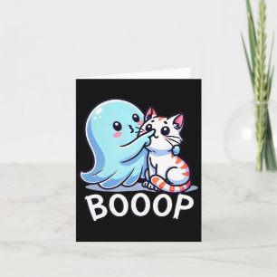 Tarjeta Funny Halloween Ghost Cute Cat Boop fácil costo pe