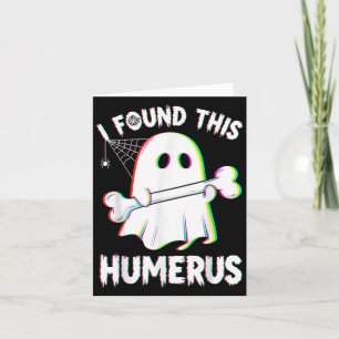 Tarjeta Funny Halloween Ghost Skeleton Bone Humerus