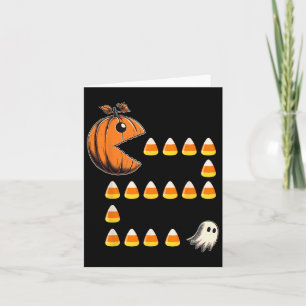 Tarjeta Funny Halloween Jack O Lantern Calabaza de comida