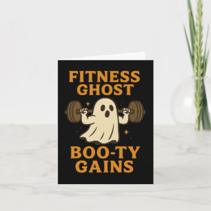 Tarjeta Funny Halloween Workout Ghost Gym Chiste Para Boot