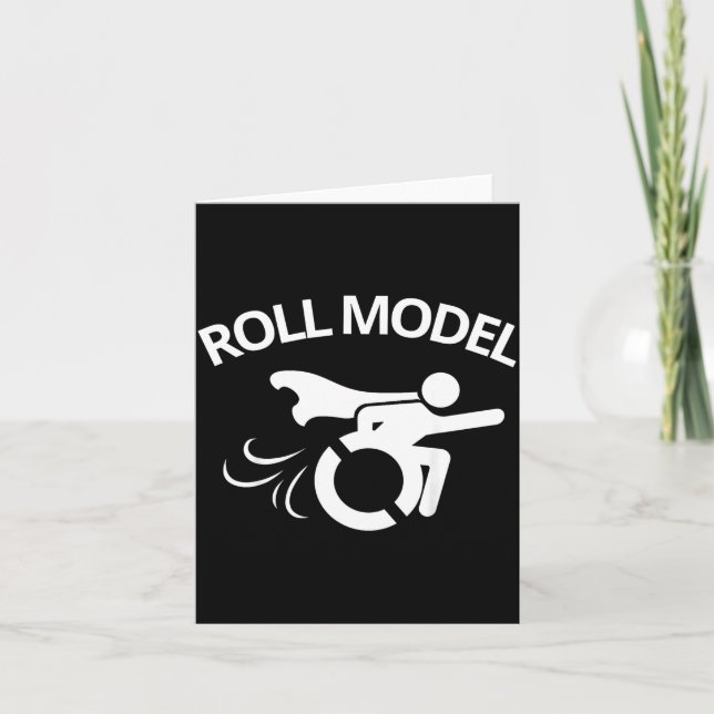 Tarjeta Funny Handicapped Sarcastic Wheelchair  (Anverso)