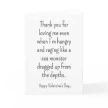 Funny Hangry El día de San Valentín Card