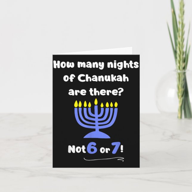 Tarjeta Funny Hanukkah 67 Meme Teacher How Many Nights Of  (Anverso)