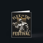 Tarjeta Funny Hanukkah festival de flexibilización de entr<br><div class="desc">Funny Hanukkah festival de flexibilización de entrenamiento de gimnasio judío</div>