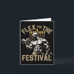 Tarjeta Funny Hanukkah festival de flexibilización de entr<br><div class="desc">Funny Hanukkah festival de flexibilización de entrenamiento de gimnasio judío</div>