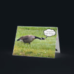 Tarjeta Funny Happy Belthday Birthday Goose<br><div class="desc">Gracioso Feliz cumpleaños tardío. Adentro hay otro ganso fiesta con globos. Una buena manera de decir que lamentas haber perdido el cumpleaños de alguien.</div>
