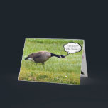 Tarjeta Funny Happy Belthday Birthday Goose<br><div class="desc">Gracioso Feliz cumpleaños tardío. Adentro hay otro ganso fiesta con globos. Una buena manera de decir que lamentas haber perdido el cumpleaños de alguien.</div>