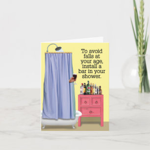 Tarjeta Funny Happy Birday Card - Shower Bar