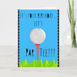 Tarjeta Funny Happy Birday Golf Lets Par Tee