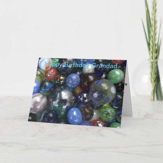 Tarjeta Funny Happy Birday Grandad Marbles Card (Anverso)