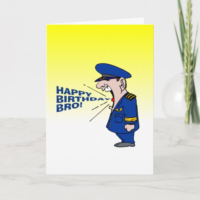 Tarjeta funny happy birthday brother wish (Anverso)