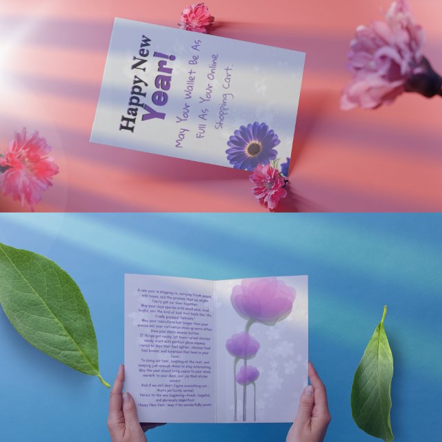 Tarjeta Funny Happy New Year 2026 Shopping Quote Design (#HolidayGifts #GiftIdeas #PositiveVibes #OfficeGift #CoworkerGift #ForHer #ForHim #FunnyQuote
#Trend)