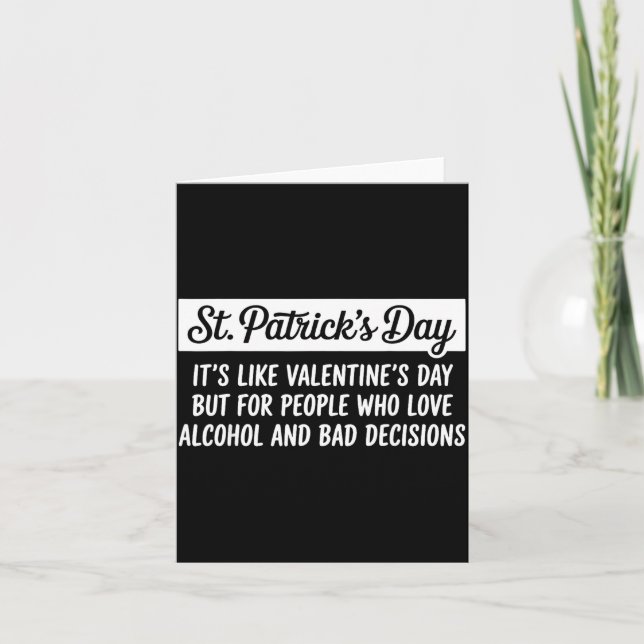 Tarjeta Funny Happy St Patricks Day Irish Shamrock Lucky M (Anverso)